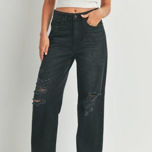 JBD Ashley Dad Jean - BLACK